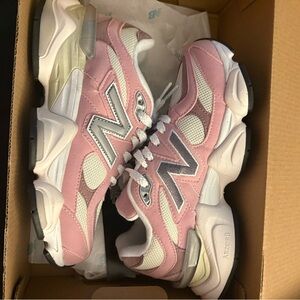 New Balance 9060 Pink and White Athletic Shoes